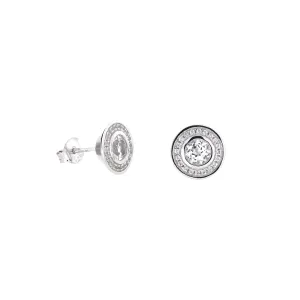 White Topaz Stud Earrings in Sterling Silver
